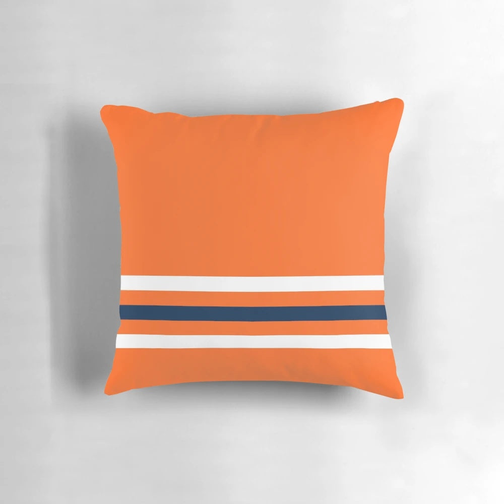 Edmonton Oilers hockey leggings pillow featuring the team's logo and colors