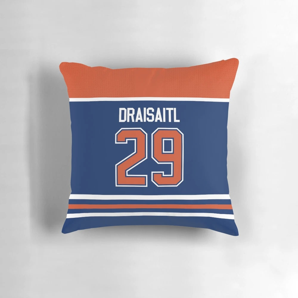 Edmonton Oilers Leon Draisaitl Home Jersey Pillow