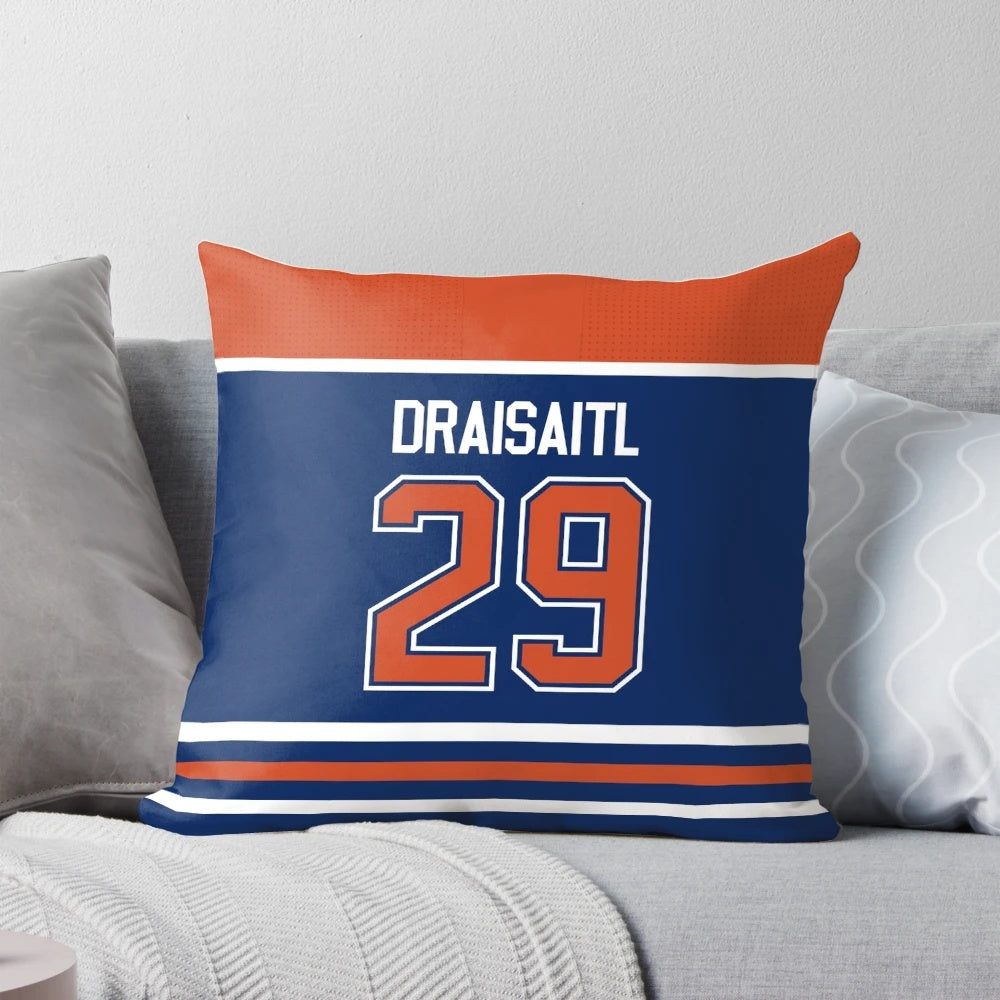 Edmonton Oilers Leon Draisaitl Home Jersey Pillow