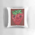 Cursed clown face printed on a fluffy, inviting pillow