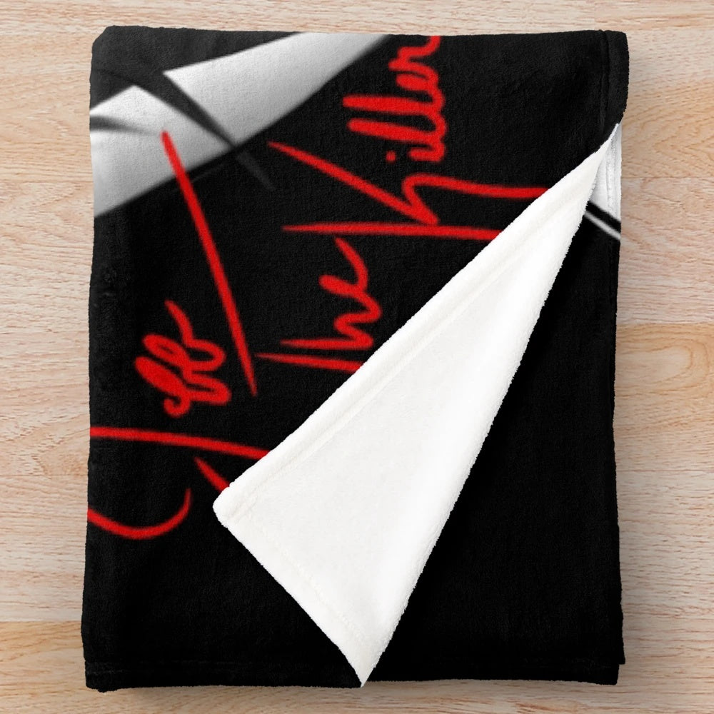 Eerie plush blanket with creepy design