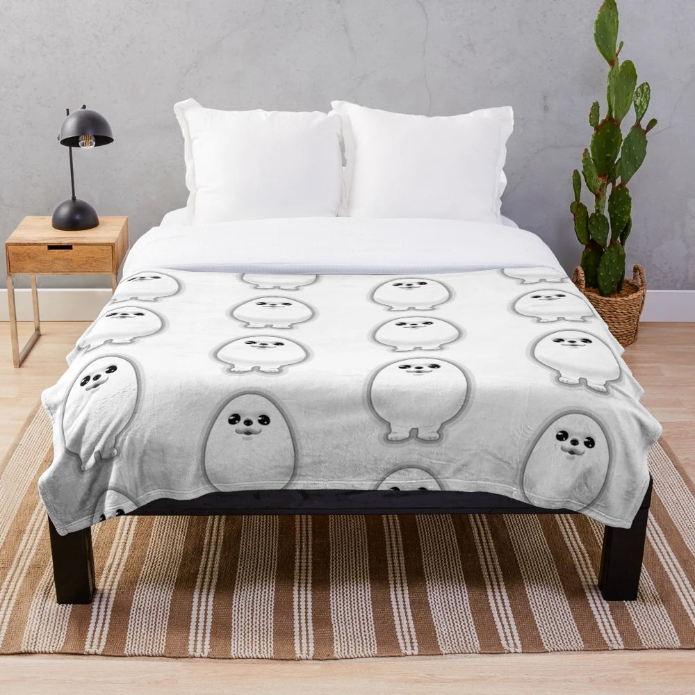 Eggdog-inspired meme plush blanket with fun doge pattern