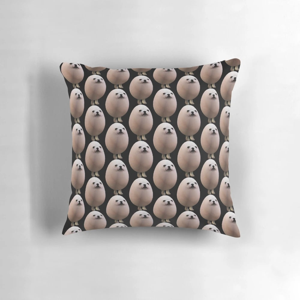 Eggdog-inspired plush pillow featuring the iconic eggdog character from the Steam Workshop