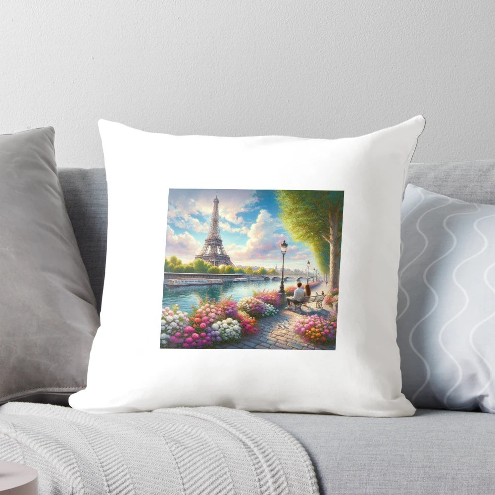 Eiffel Tower Pillow - Vibrant Paris Décor for Spring