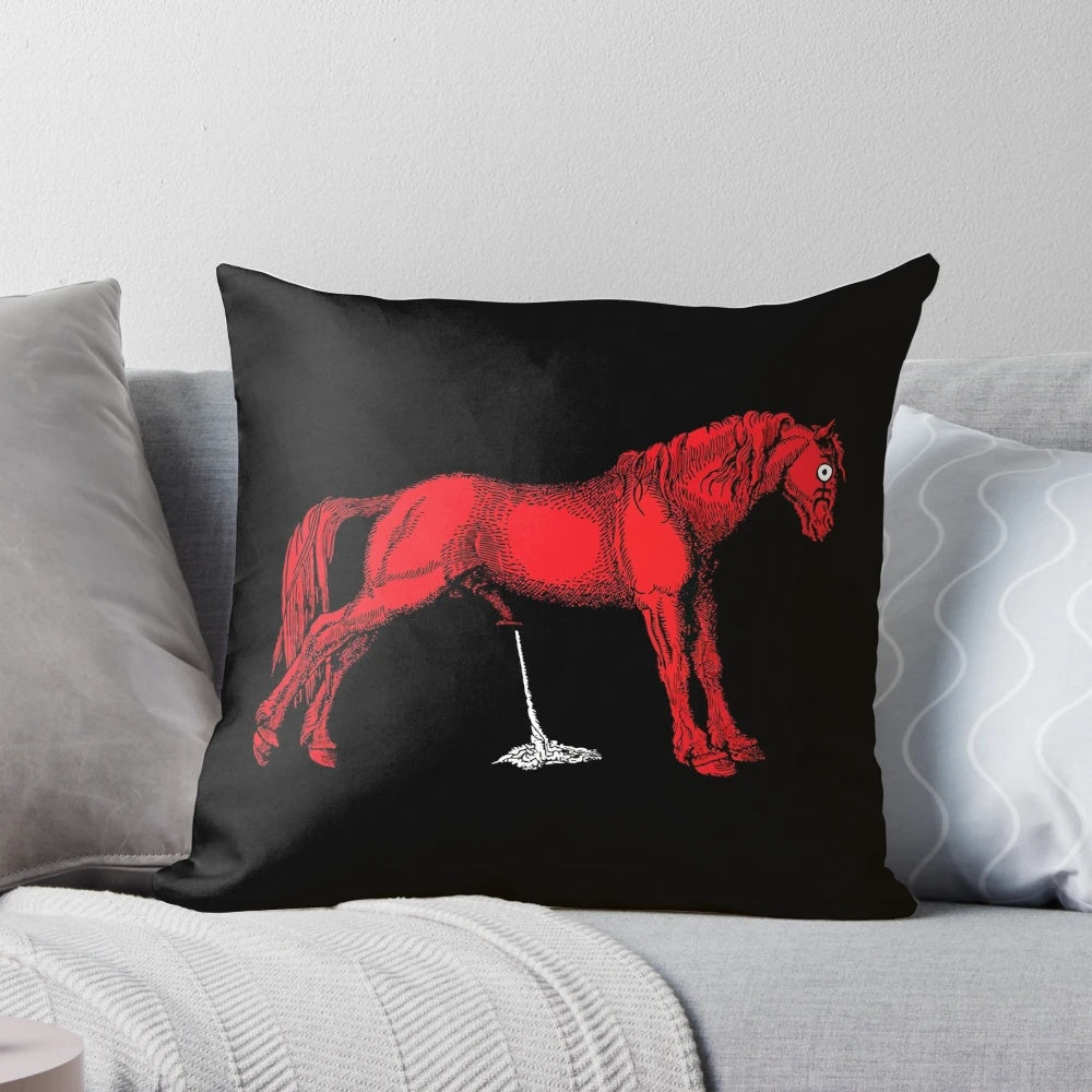 Unique and striking pillow featuring the album cover art for Einstürzende Neubauten's "Haus der Lüge