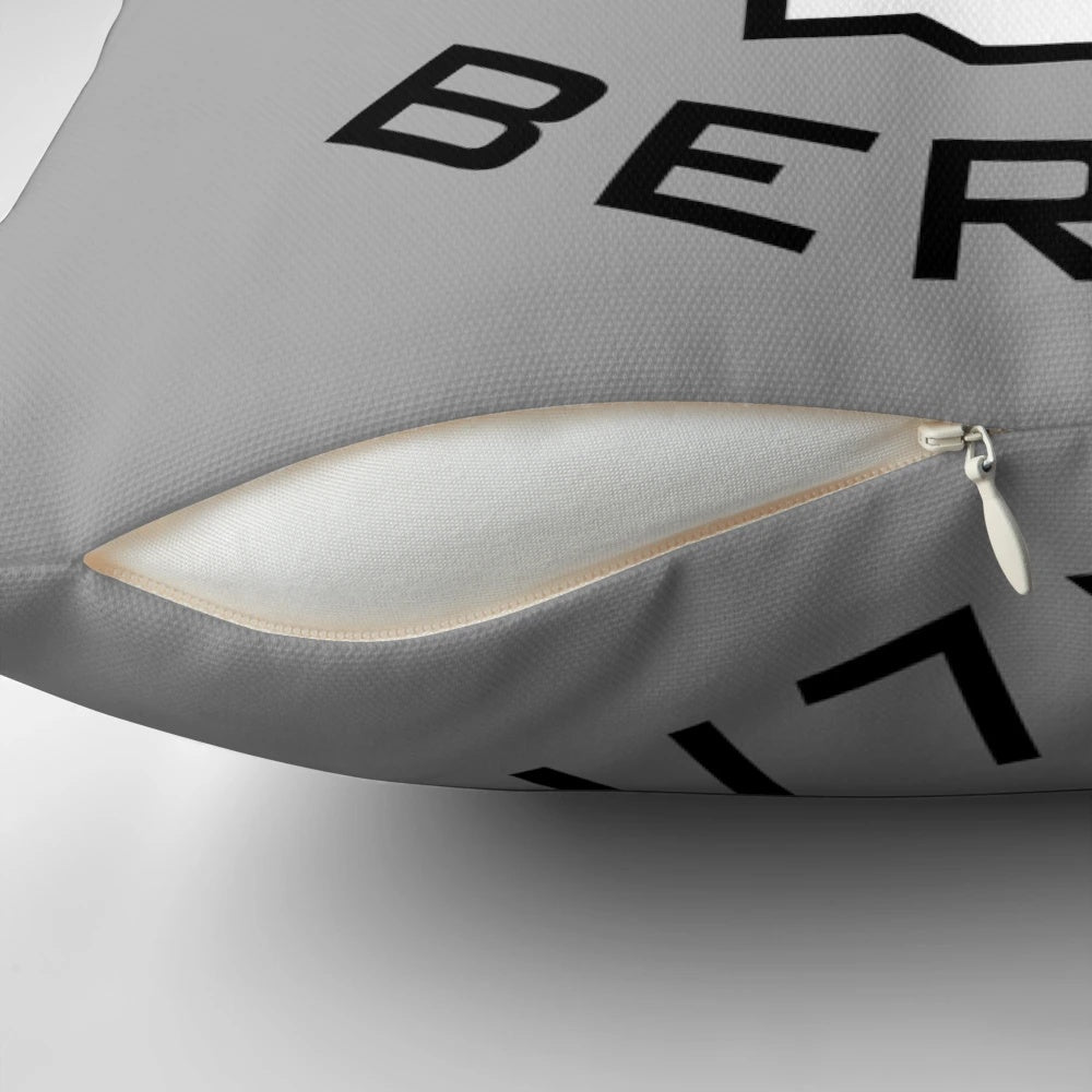 Eisbären Berlin Hockey Pillow featuring the iconic Eisbären Berlin logo, perfect for ice hockey fans