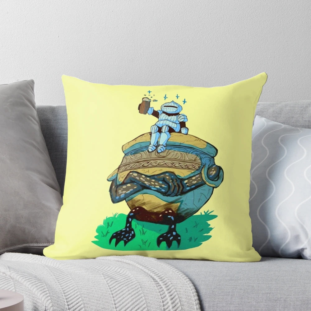 Soft, plush Elden Ring-themed pillow featuring the iconic Elden Ring design and Dark Souls-inspired imagery.