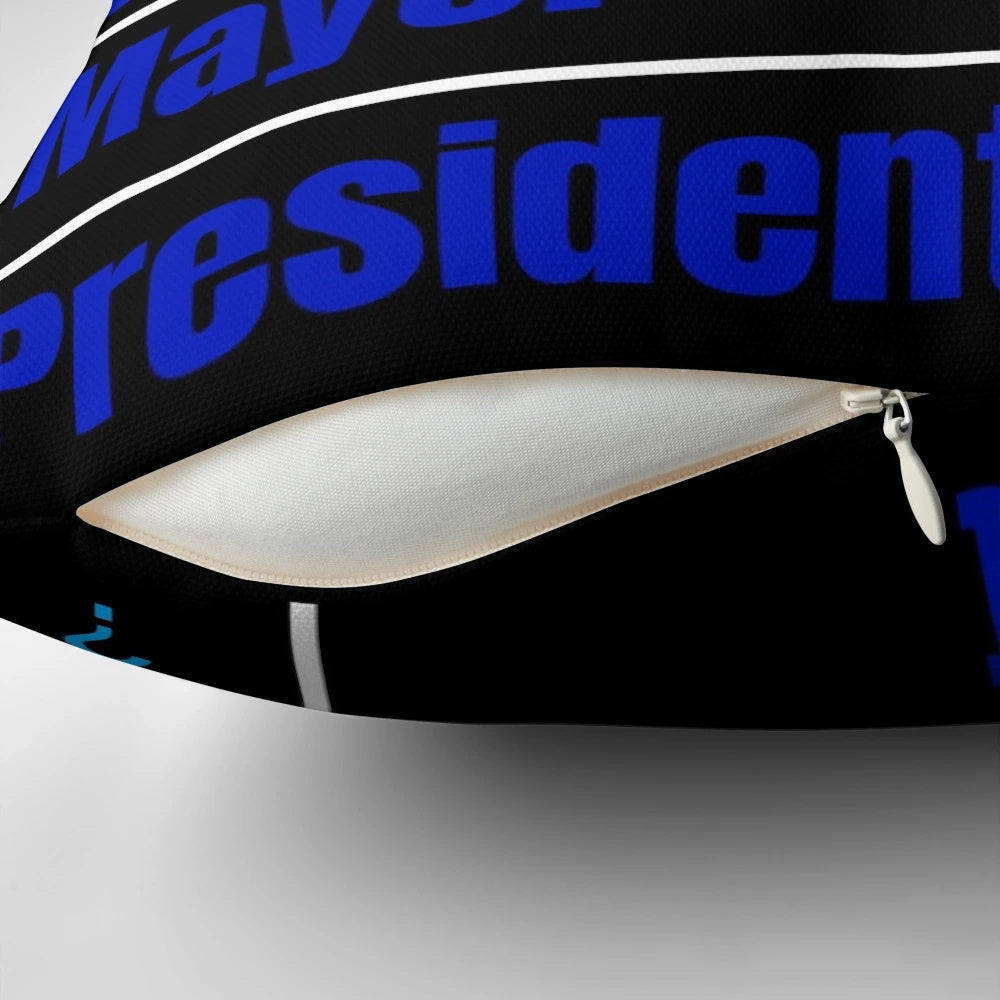 Pillow featuring Pete Buttigieg, the 2020 Democratic presidential candidate