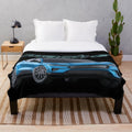 Mustang Mach-E GT inspired electric plush blanket in Grabber Blue
