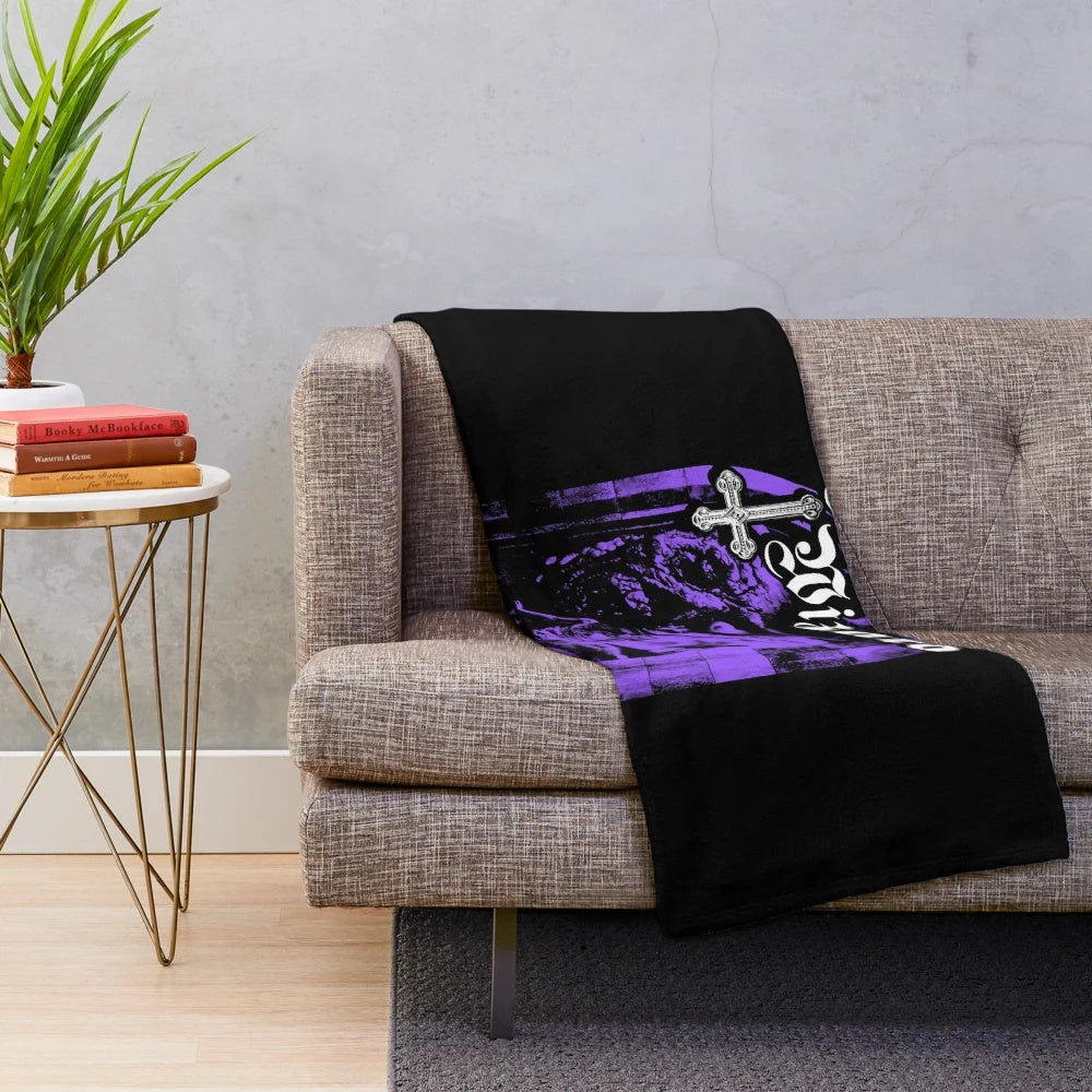 Electric Wizard inspired plush blanket with "Legalise it" design