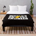 Electrical engineering themed plush blanket with "Worlds Okayest Engineer" design