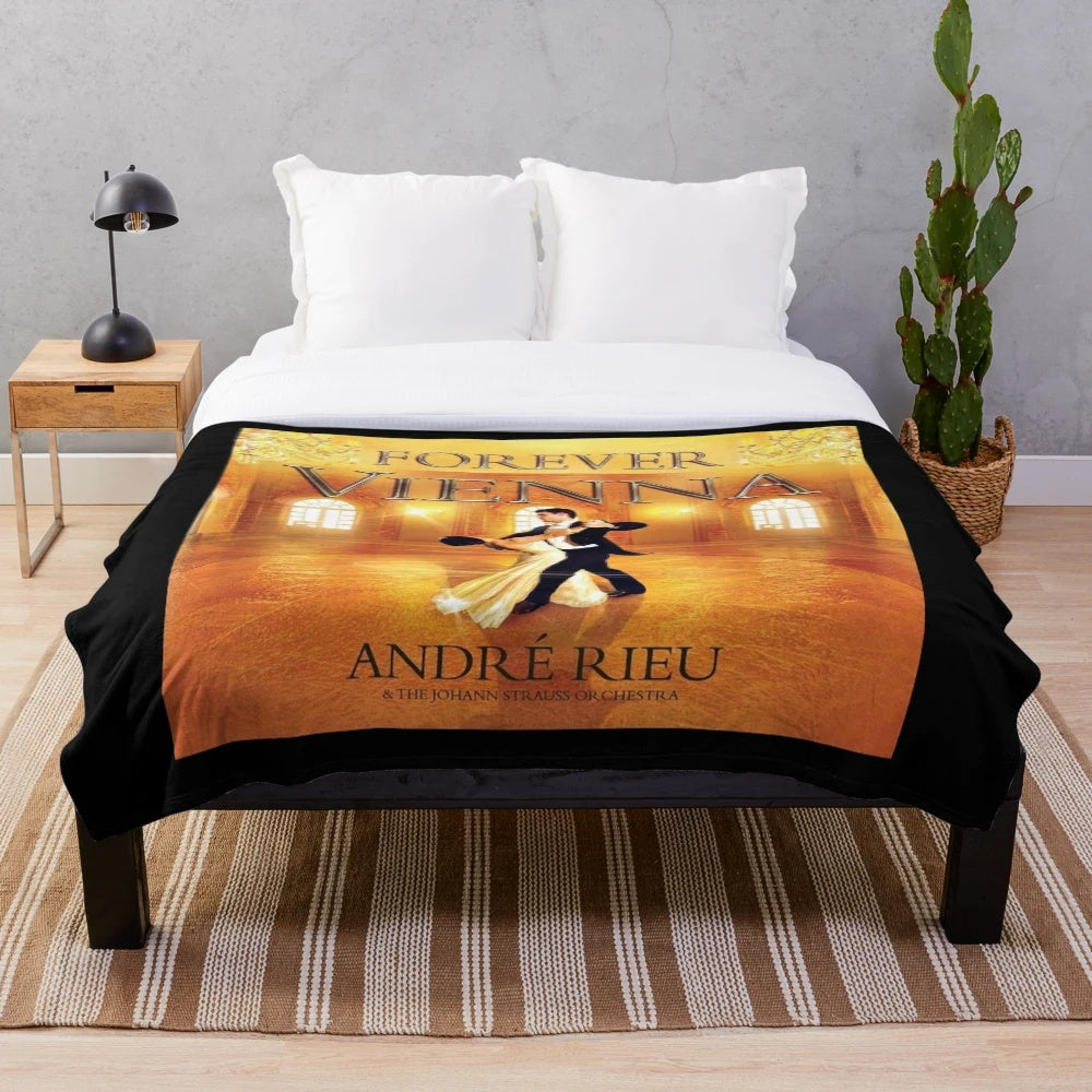 Cozy plush blanket with Andre Rieu's Forever Vienna design