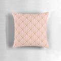 Stylish art deco rose gold pillow with a geometric pattern, inspired by the 1920s and 1930s movie The Great Gatsby.
