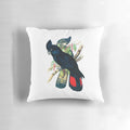 Decorative throw pillow featuring the beautiful and majestic Australian Banksian Black Cockatoo