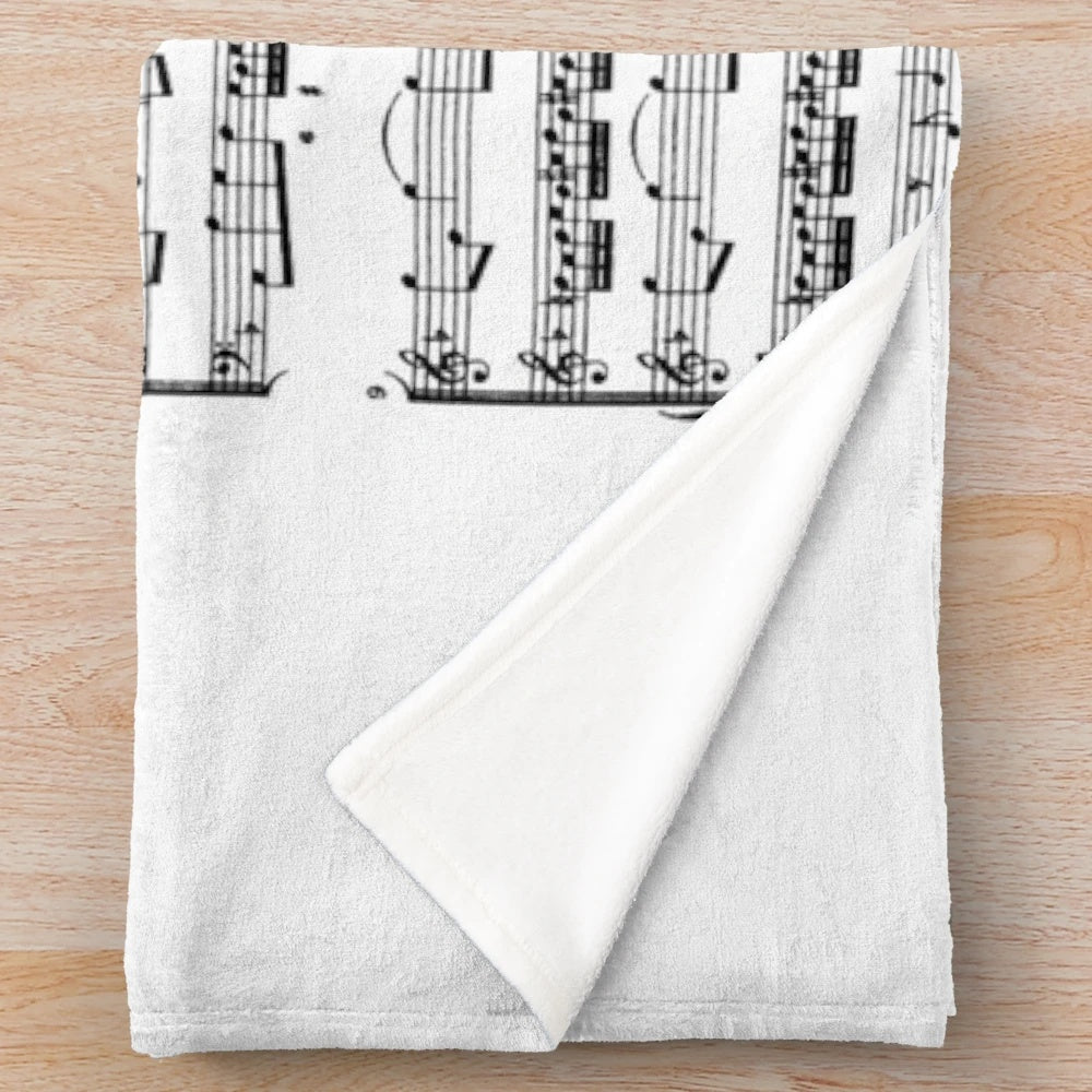 Bach Double Violin Concerto themed plush blanket