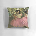 Elegant Pillow Featuring a Ballerina in a Pink Tutu, Capturing the Graceful Movements of a Ballet Dancer