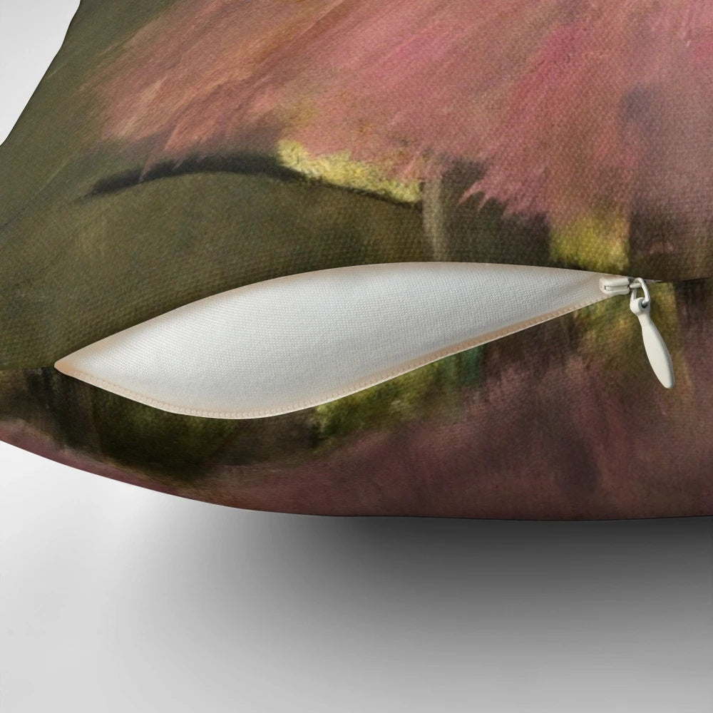 Elegant Pillow Featuring a Ballerina in a Pink Tutu, Capturing the Graceful Movements of a Ballet Dancer