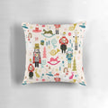 Beige The Nutcracker pillow featuring Andrea Lauren's ballet-inspired design