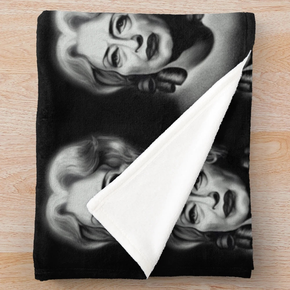 Bette Davis Plush Blanket with Vintage Hollywood Glamour
