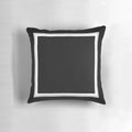 Black and silver pillow with a modern and stylish design