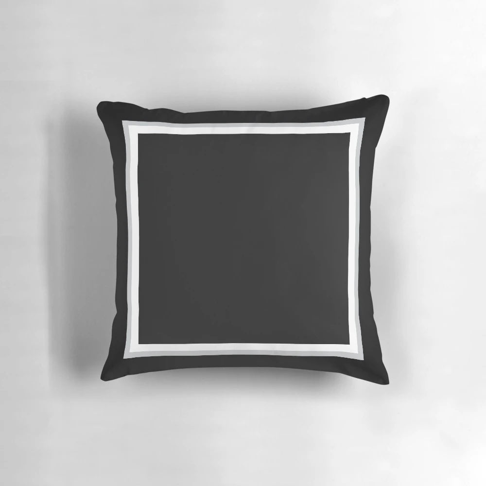 Black and silver pillow with a modern and stylish design