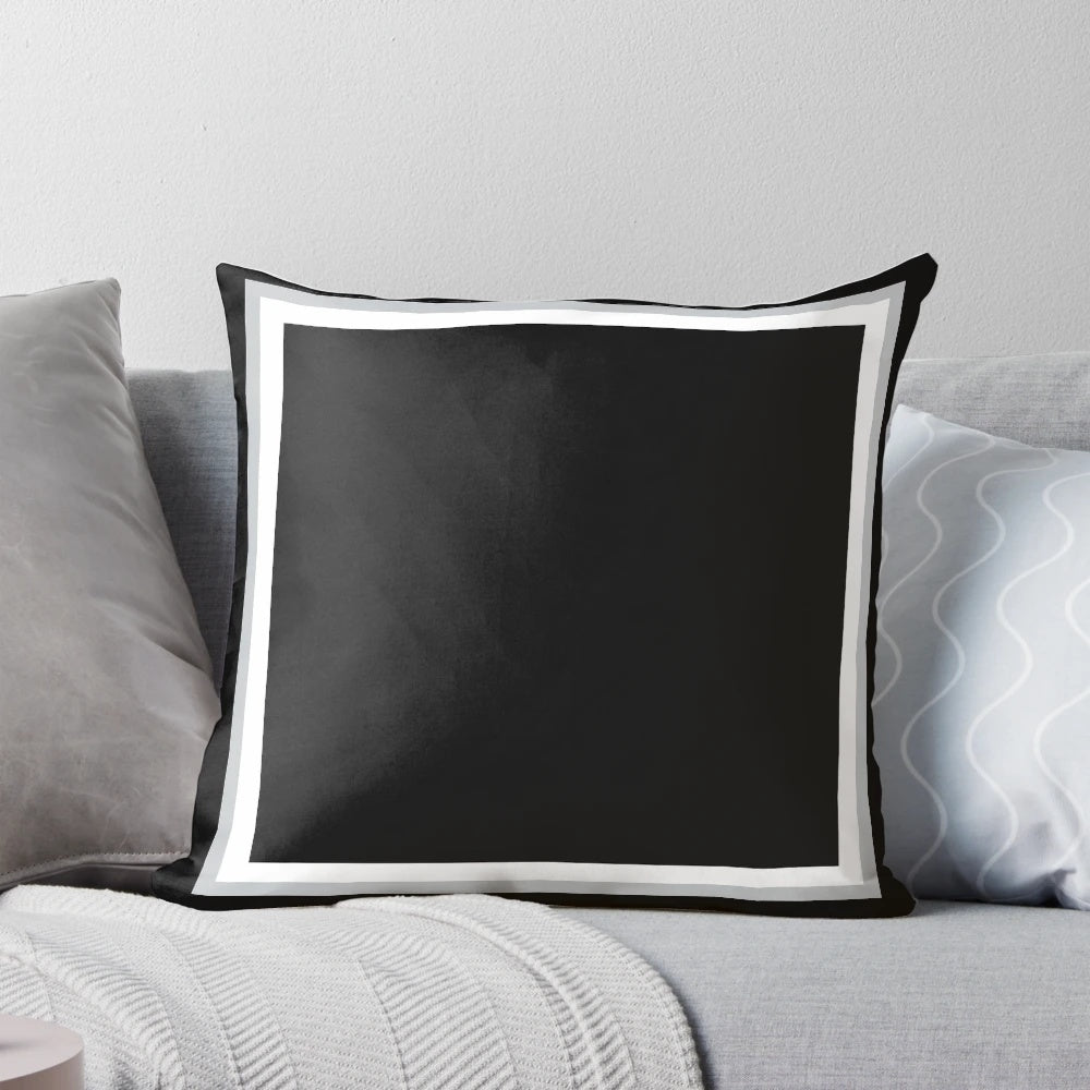 Black and silver pillow with a modern and stylish design