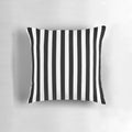 Black and white striped decorative pillow cover