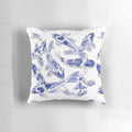 Beautiful blue and white koi fish design decorative throw pillow for Asian-themed home decor