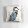 Detailed illustration of a graceful blue heron bird in flight