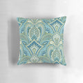 Soft, elegant blue paisley pattern pillow for a peaceful bedroom.