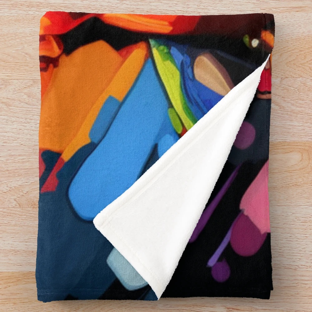 Bruno Mars inspired plush blanket