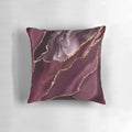 Burgundy maroon geode agate decorative pillow with a luxurious and trendy design