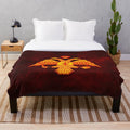 Plush blanket featuring an elegant Byzantine-inspired two-headed eagle symbol