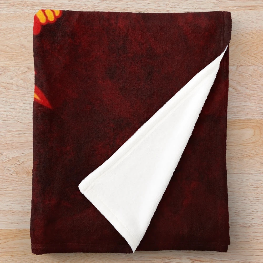 Plush blanket featuring an elegant Byzantine-inspired two-headed eagle symbol