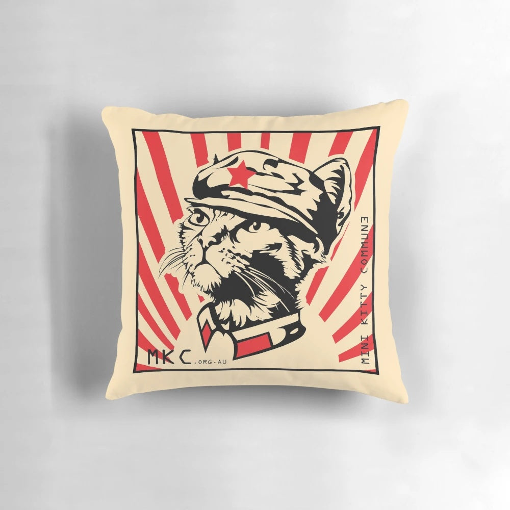 Soft, plush decorative pillow featuring the iconic Chairman Meow design, perfect for cat lovers.