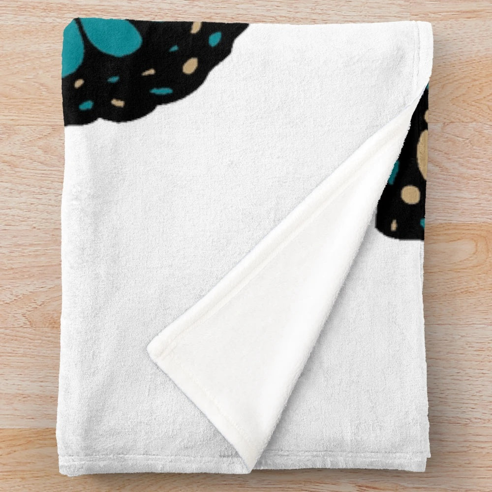 Coastal Plush Blanket with Butterfly Design