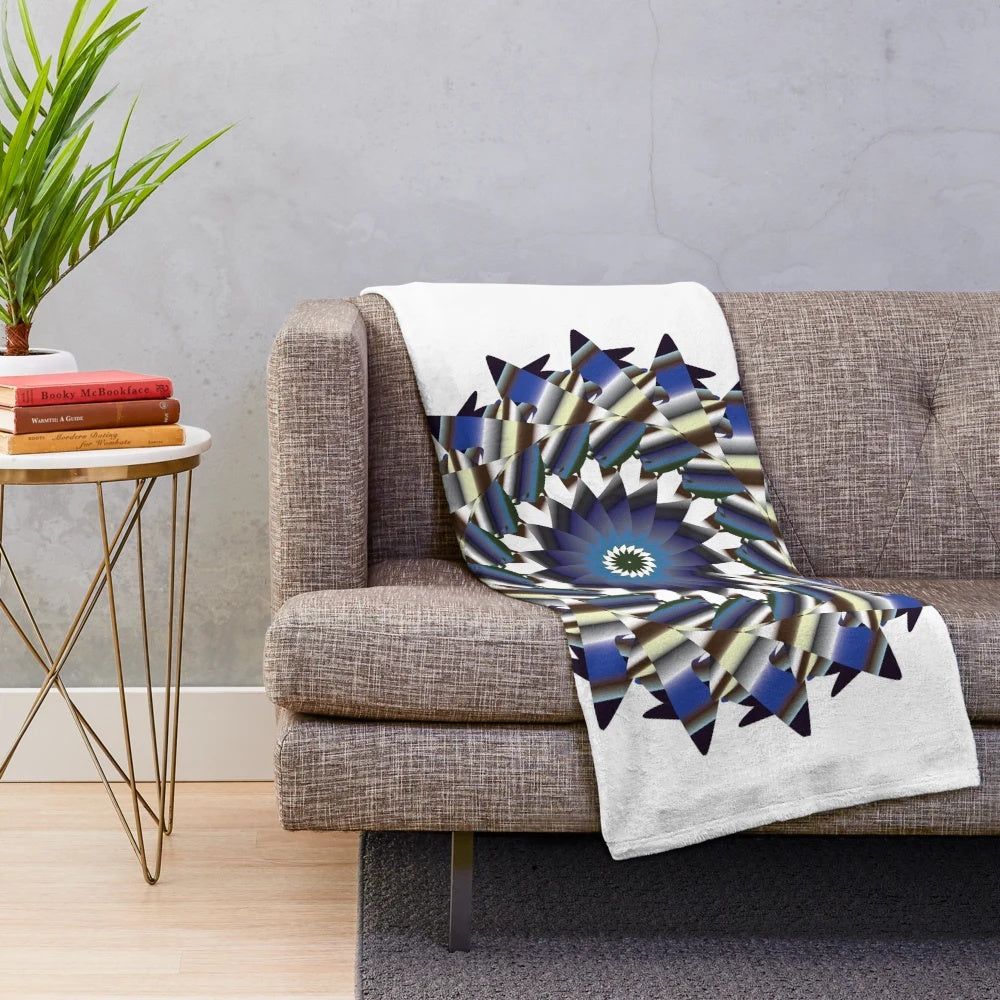 Stylish and soft plush blanket with a modern geometric design