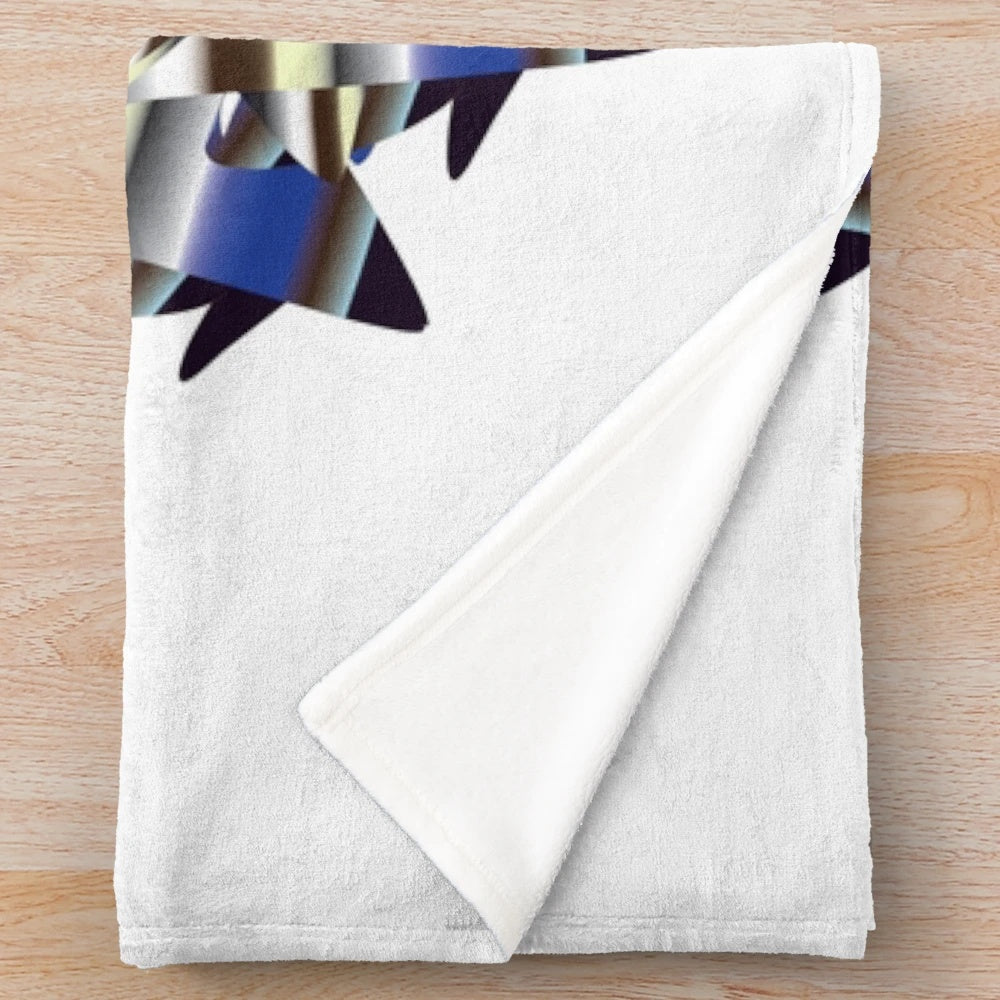 Stylish and soft plush blanket with a modern geometric design