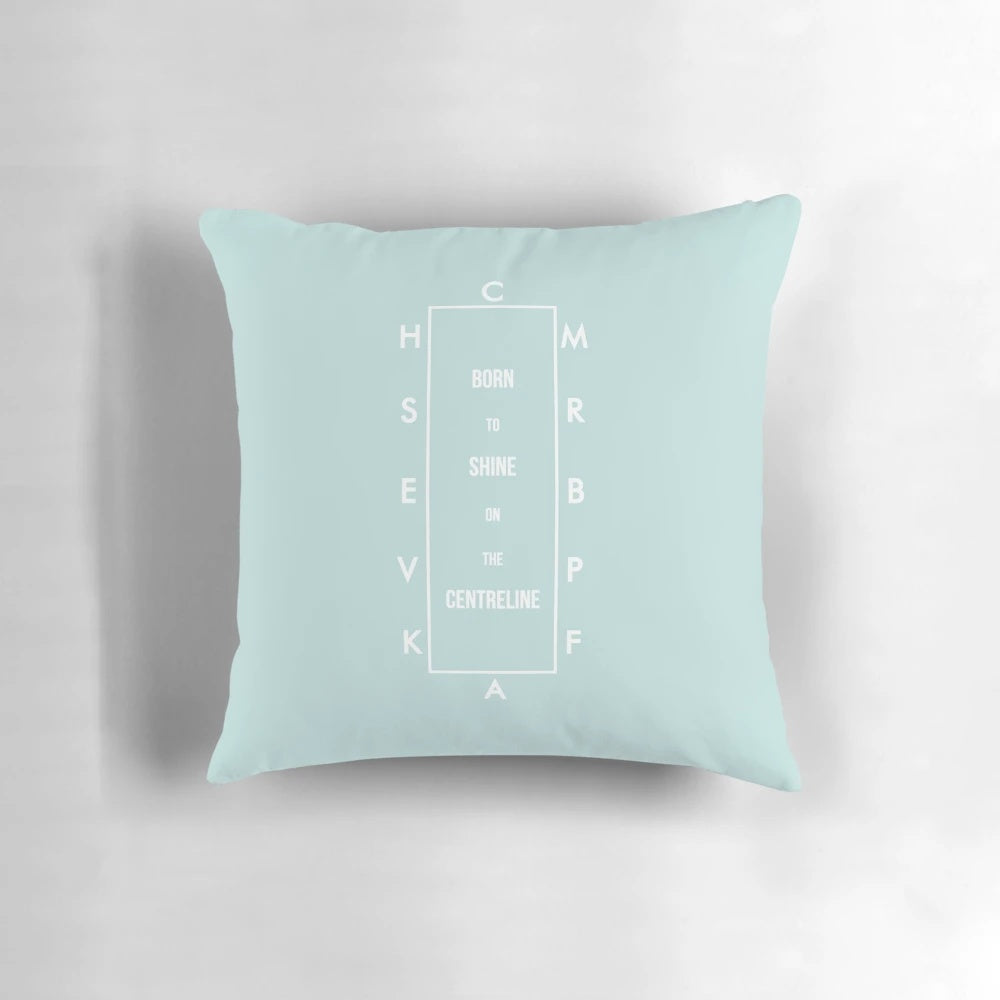 A black and white minimalist pillow featuring a dressage arena quote, perfect for horse lovers and equestrian enthusiasts.