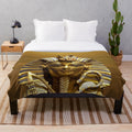 Egypt King Tut Inspired Plush Blanket