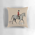 Soft, plush pillow featuring a detailed fox hunting scene