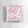 Luxurious French toile-patterned pillow with a classic, elegant design for a cozy, country-chic style.