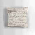 Parisan Pillow with Cursive French Script Pattern