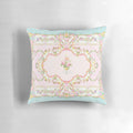 Vintage French Rococo style floral watercolor pattern decorative accent pillow