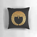 Sagari Fuji Kamon in Gold Seal Pillow - Traditional Japanese Clan Crest