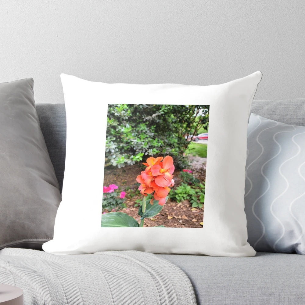 Beautifully crafted Gibbs Garden Pillow with lush floral design for enchanting outdoor decor
