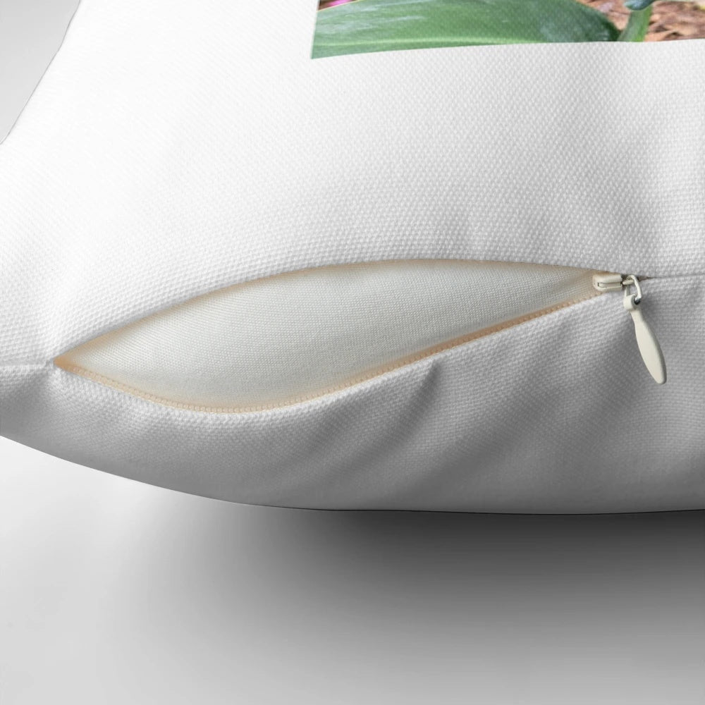 Beautifully crafted Gibbs Garden Pillow with lush floral design for enchanting outdoor decor