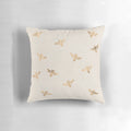 Gold Bee Textured Cream Pillow