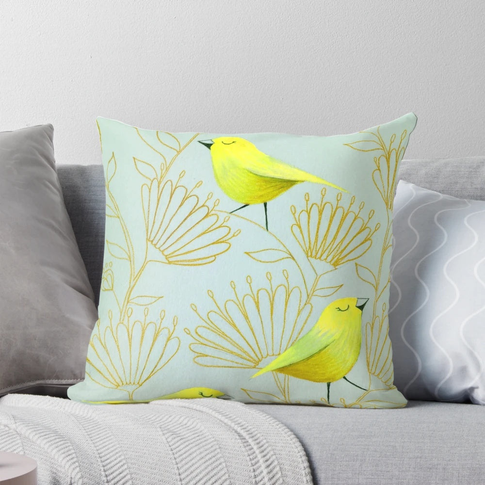 Golden birds phone case with intricate bird design