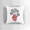 Beautiful heart-shaped pillow with delicate peonies, creating a charming French-inspired design.